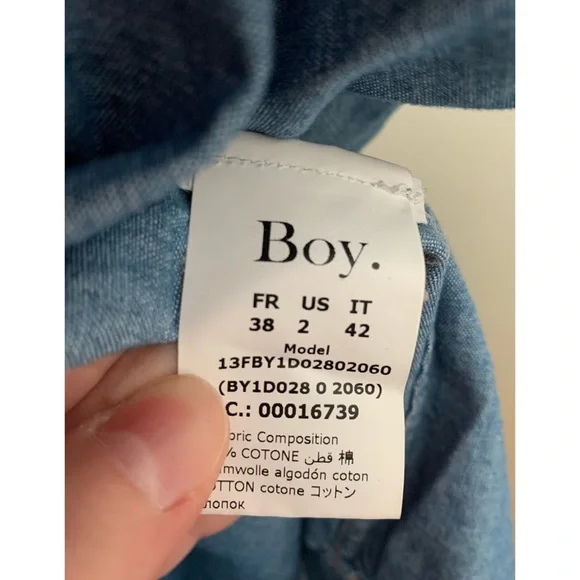 [Boy. by Band of Outsiders] Chambray Button Down Shirt - ASO Emma Watson - Picture 5 of 6